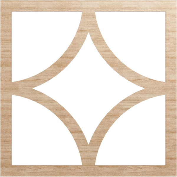 Ekena Millwork Statesman Wood Fretwork Pierced Ceiling Medallion, Alder, 40"OD x 25 5/8"ID x 3/8"T CMWP40X40X0375STAL - main